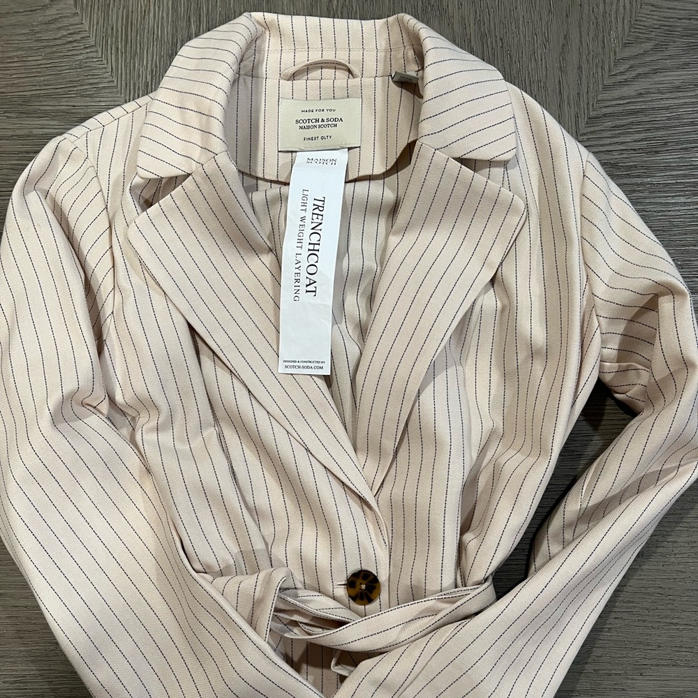Scotch and Soda Pinstripe Duster Coat